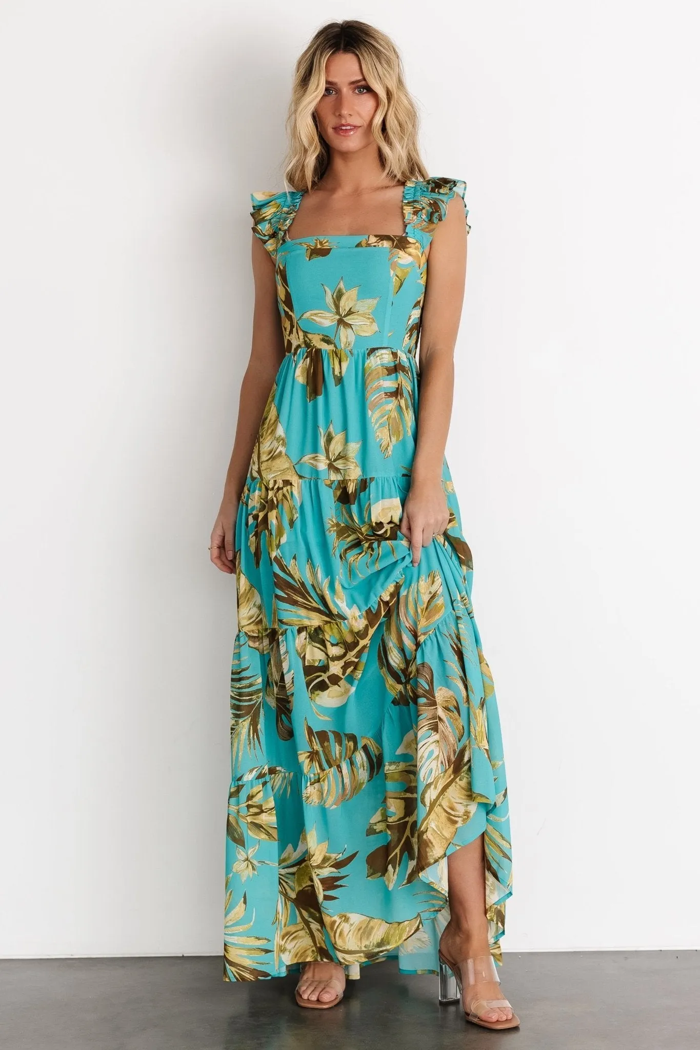Encinitas Maxi Dress | Caribbean Blue Print sold by Baltic Born product image thumbnail 5