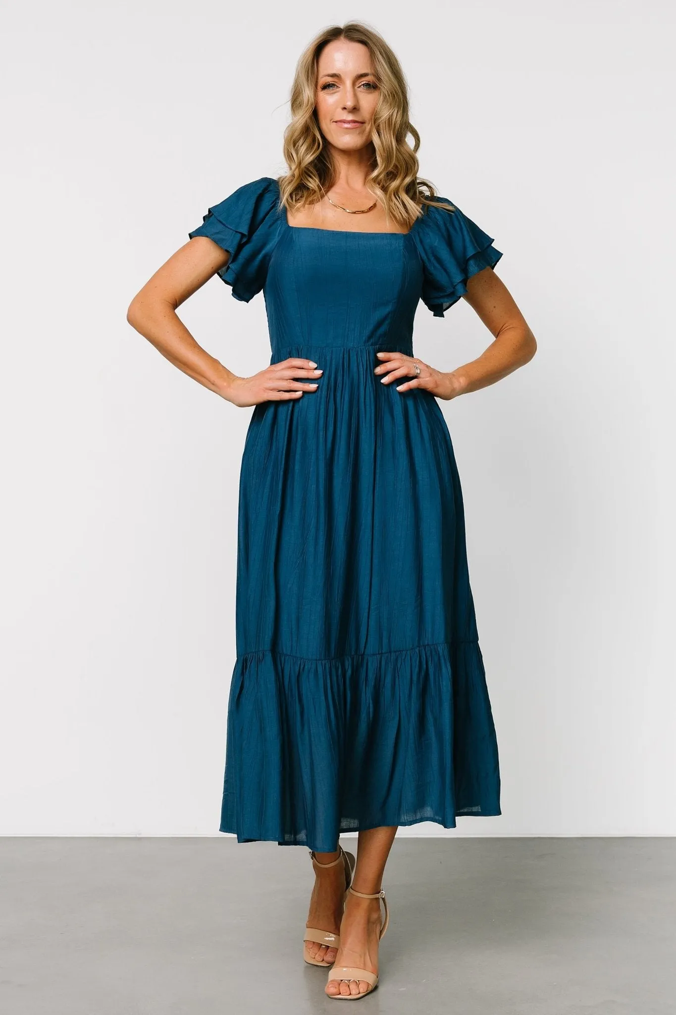 Buttercup Midi Dress | Deep Blue sold by Baltic Born product image thumbnail 4