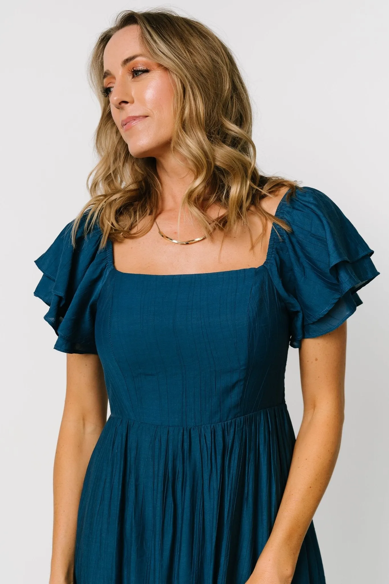 Buttercup Midi Dress | Deep Blue sold by Baltic Born product image thumbnail 2