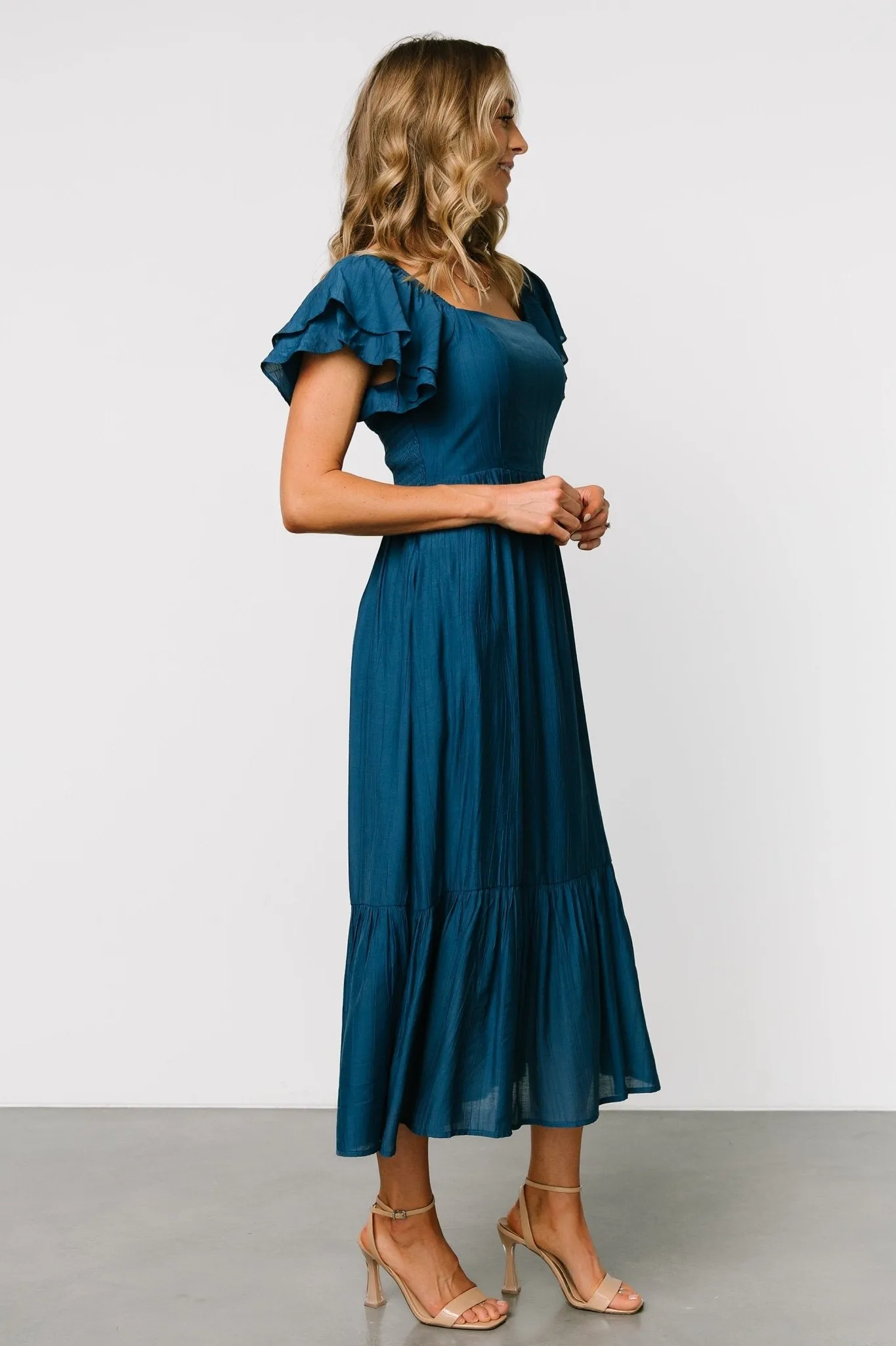 Buttercup Midi Dress | Deep Blue sold by Baltic Born product image thumbnail 3