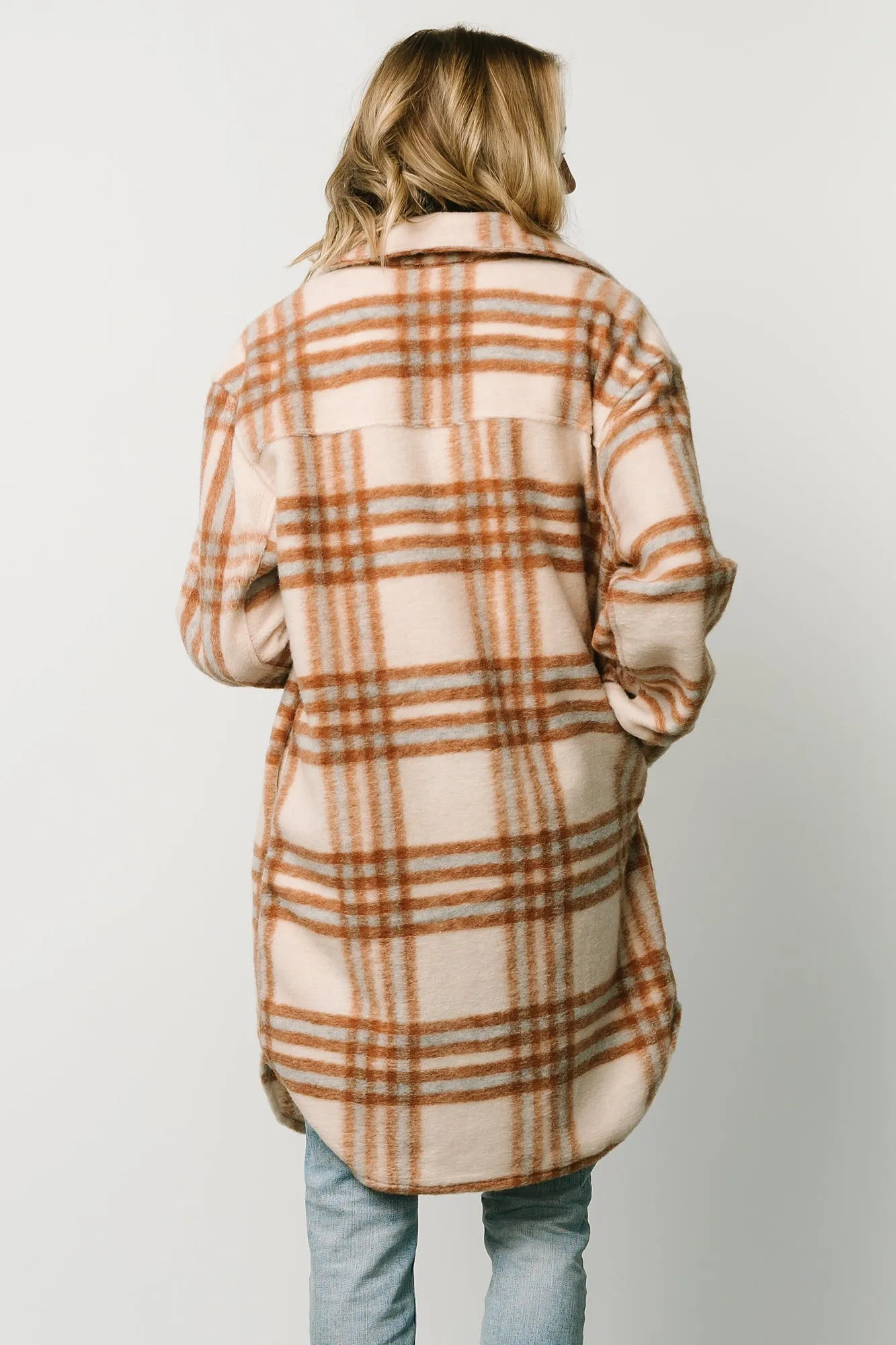 Durango Plaid Shacket | Oatmeal + Mocha sold by Baltic Born product image thumbnail 4