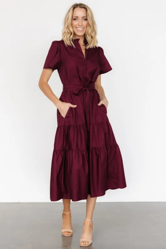 Providence Poplin Dress | Wine sold by Baltic Born