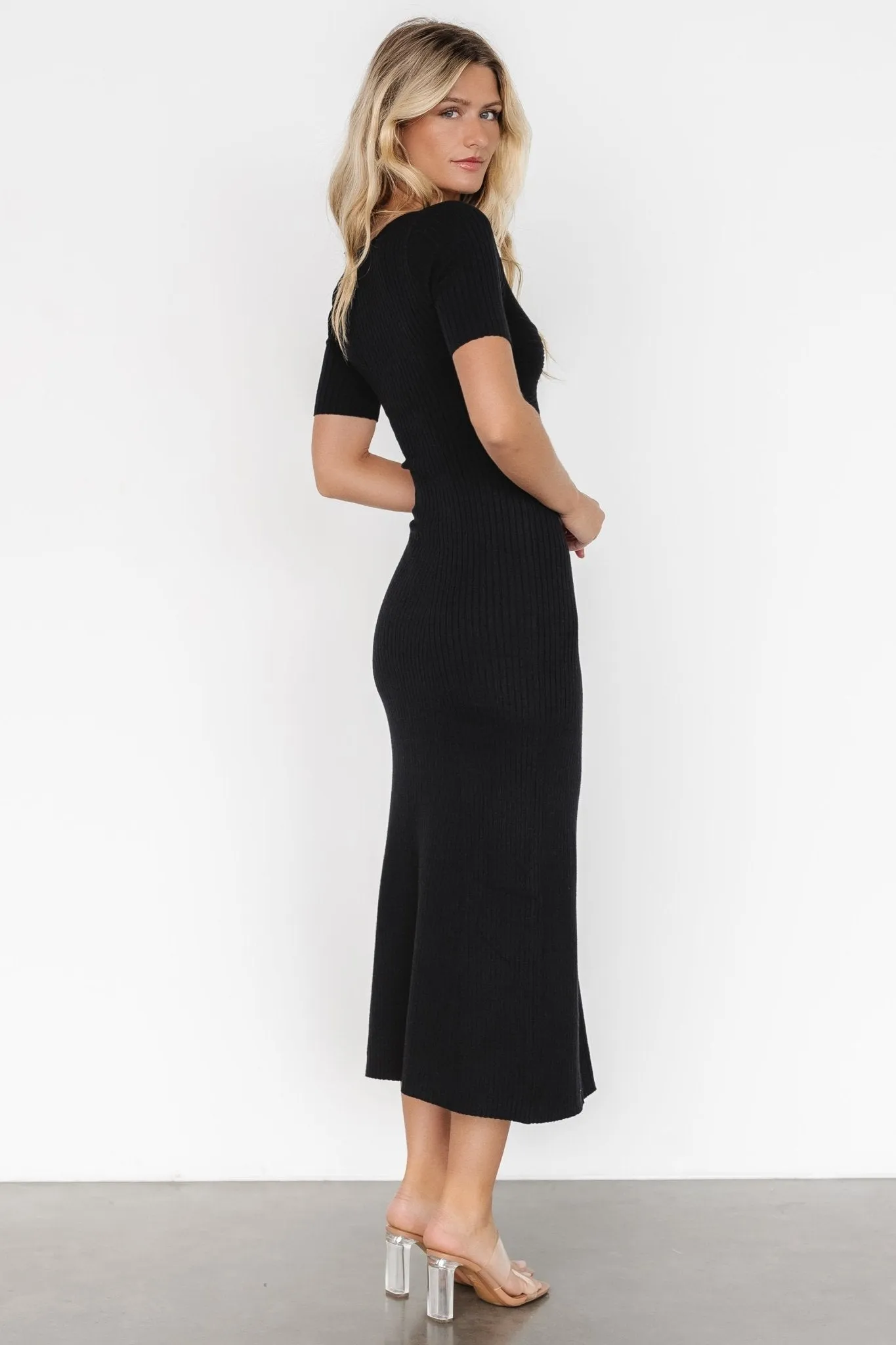 Keren Ribbed Maxi Dress | Black sold by Baltic Born product image thumbnail 3