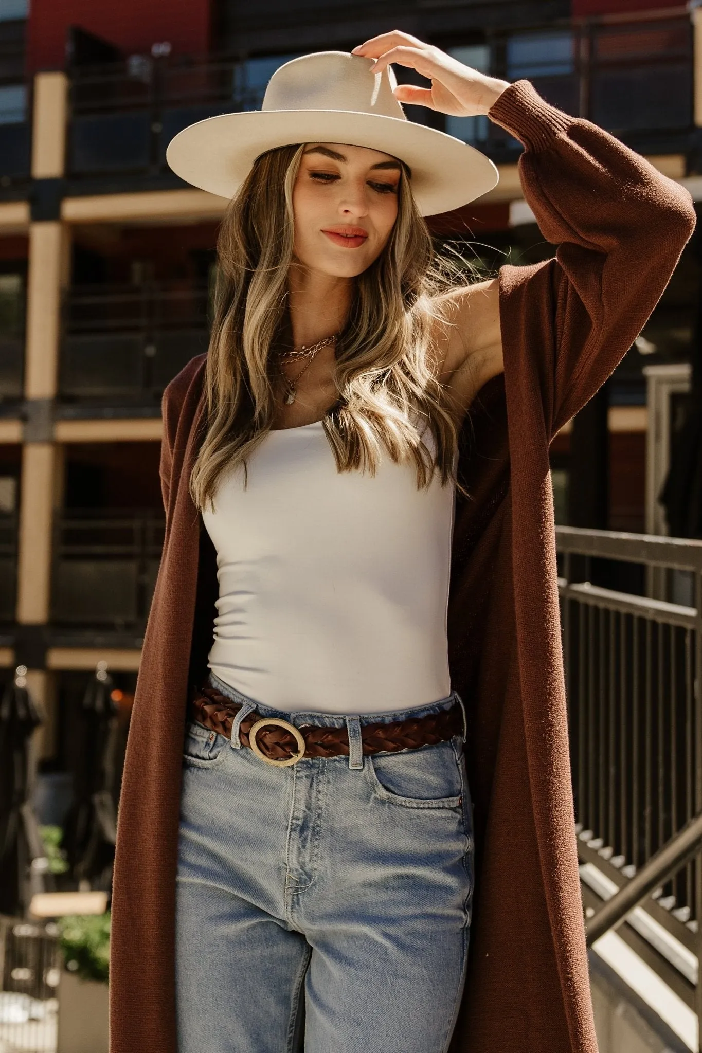 Ethel Long Cardigan | Dark Brown sold by Baltic Born product image thumbnail 4