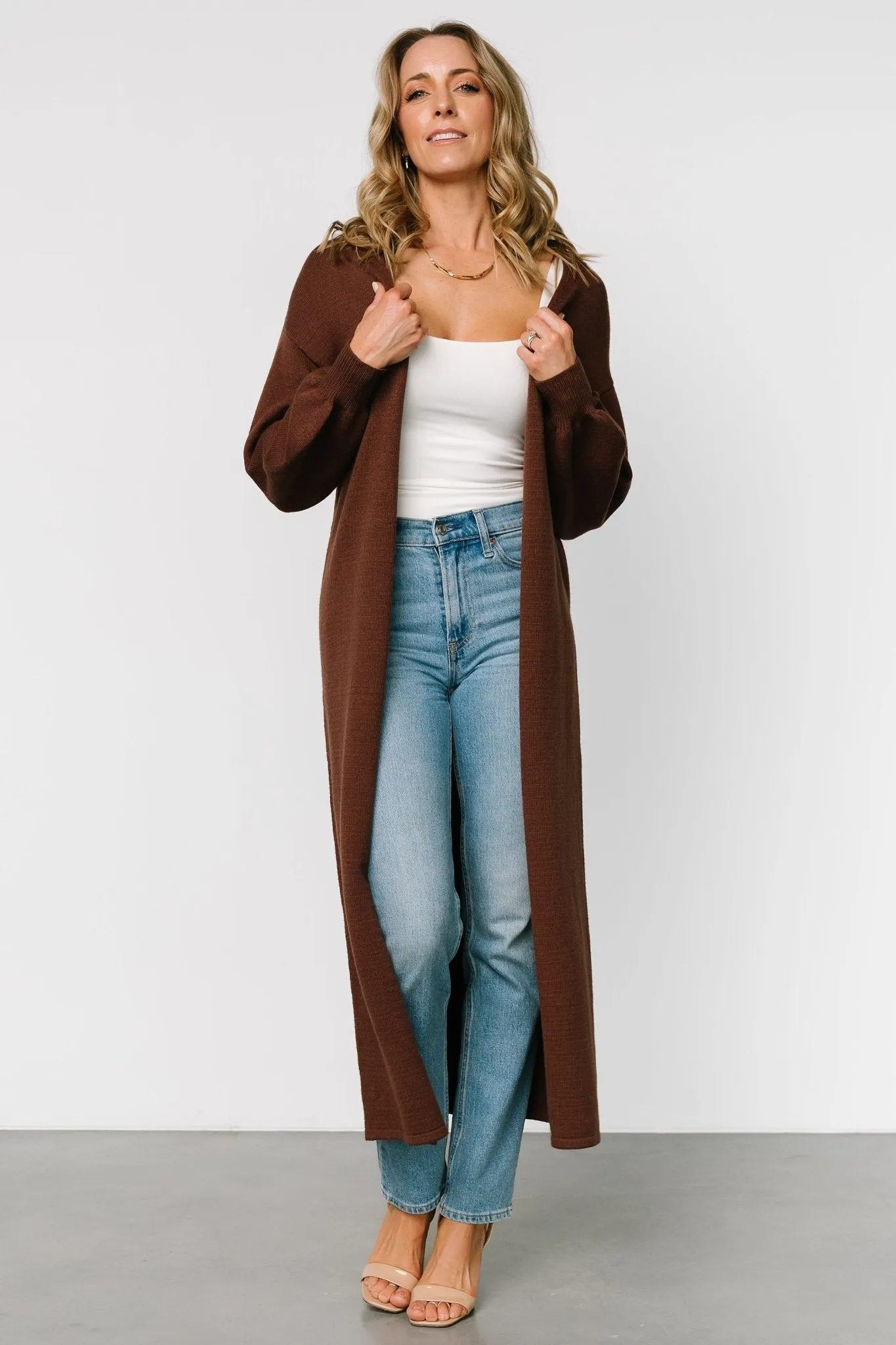 Ethel Long Cardigan | Dark Brown sold by Baltic Born product image thumbnail 2