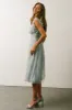 Chiara Shimmer Midi Dress | Dusty Blue + Silver sold by Baltic Born