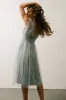 Chiara Shimmer Midi Dress | Dusty Blue + Silver sold by Baltic Born