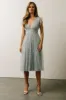 Chiara Shimmer Midi Dress | Dusty Blue + Silver sold by Baltic Born