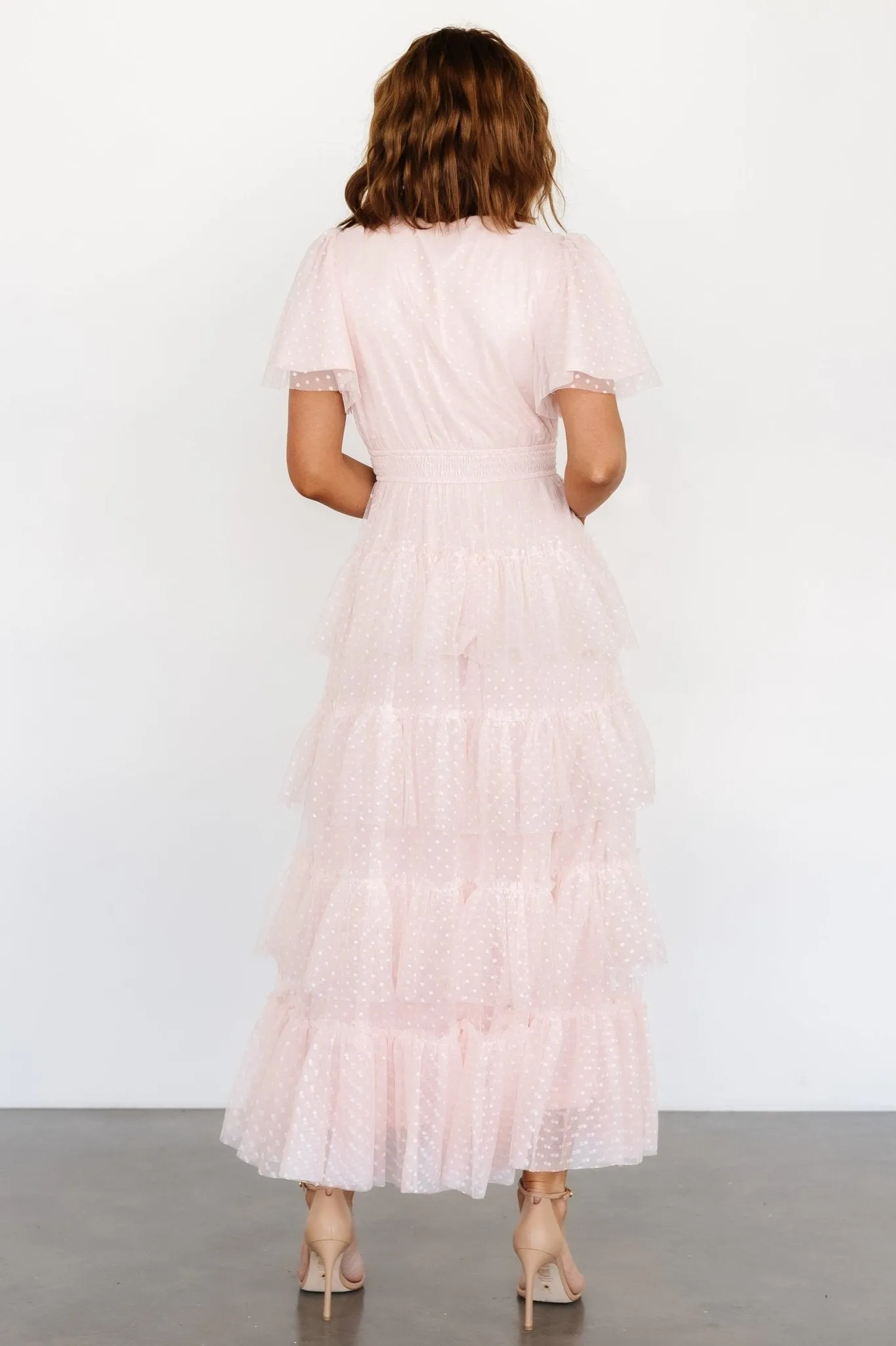 Laia Tiered Maxi Dress | Pale Blush sold by Baltic Born product image thumbnail 4