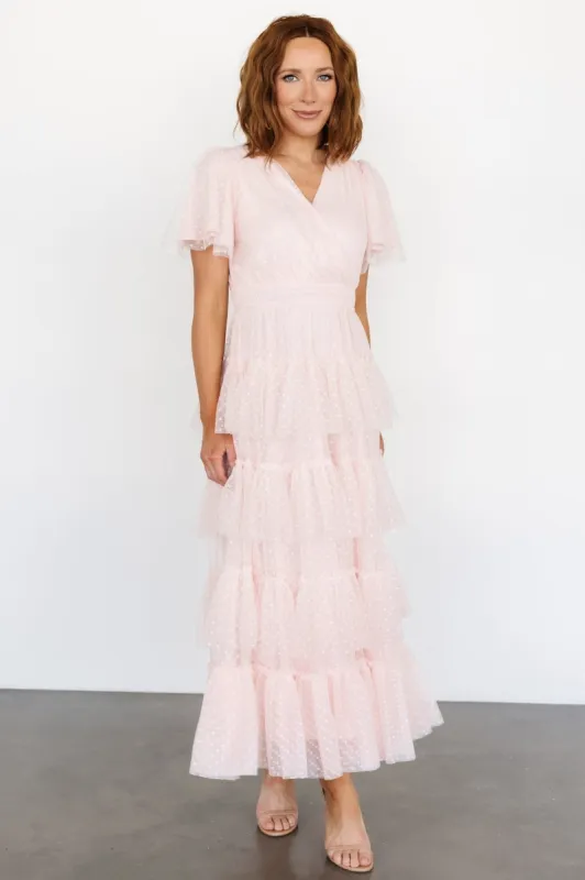 Laia Tiered Maxi Dress | Pale Blush sold by Baltic Born