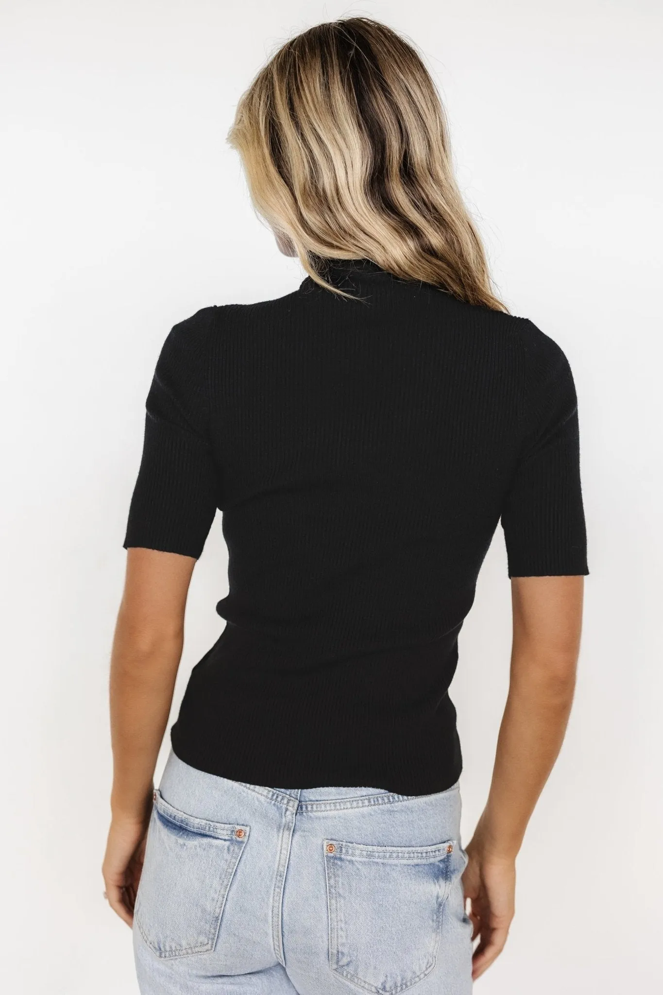 Liel Ribbed Top | Black sold by Baltic Born product image thumbnail 4