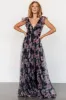Carmine Maxi Dress | Black Floral sold by Baltic Born