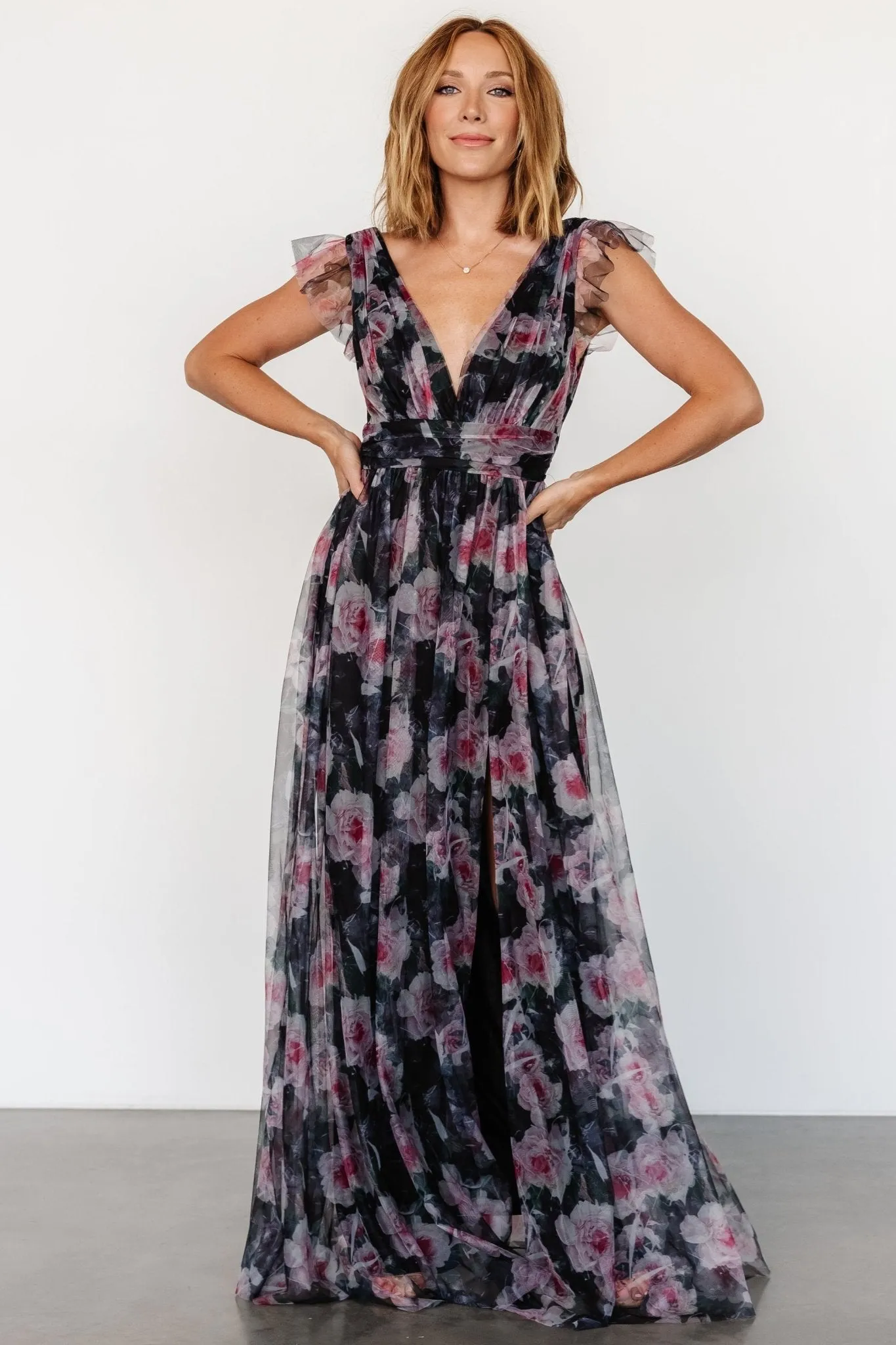 Carmine Maxi Dress | Black Floral sold by Baltic Born product image thumbnail 4
