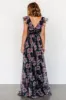 Carmine Maxi Dress | Black Floral sold by Baltic Born