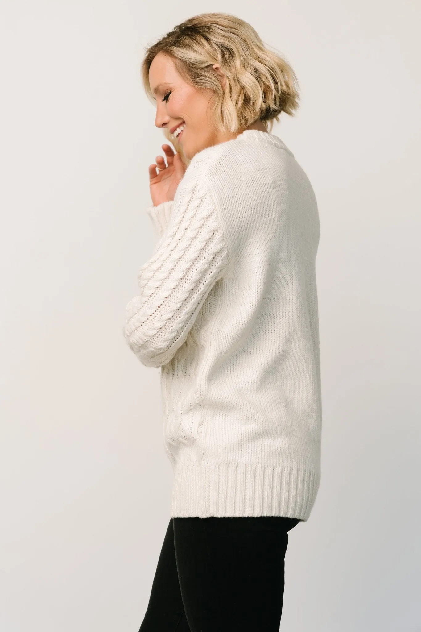 Brooke Knit Sweater | Cream sold by Baltic Born product image thumbnail 5