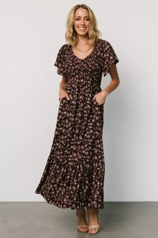 Joanie Smocked Dress | Clove Floral sold by Baltic Born