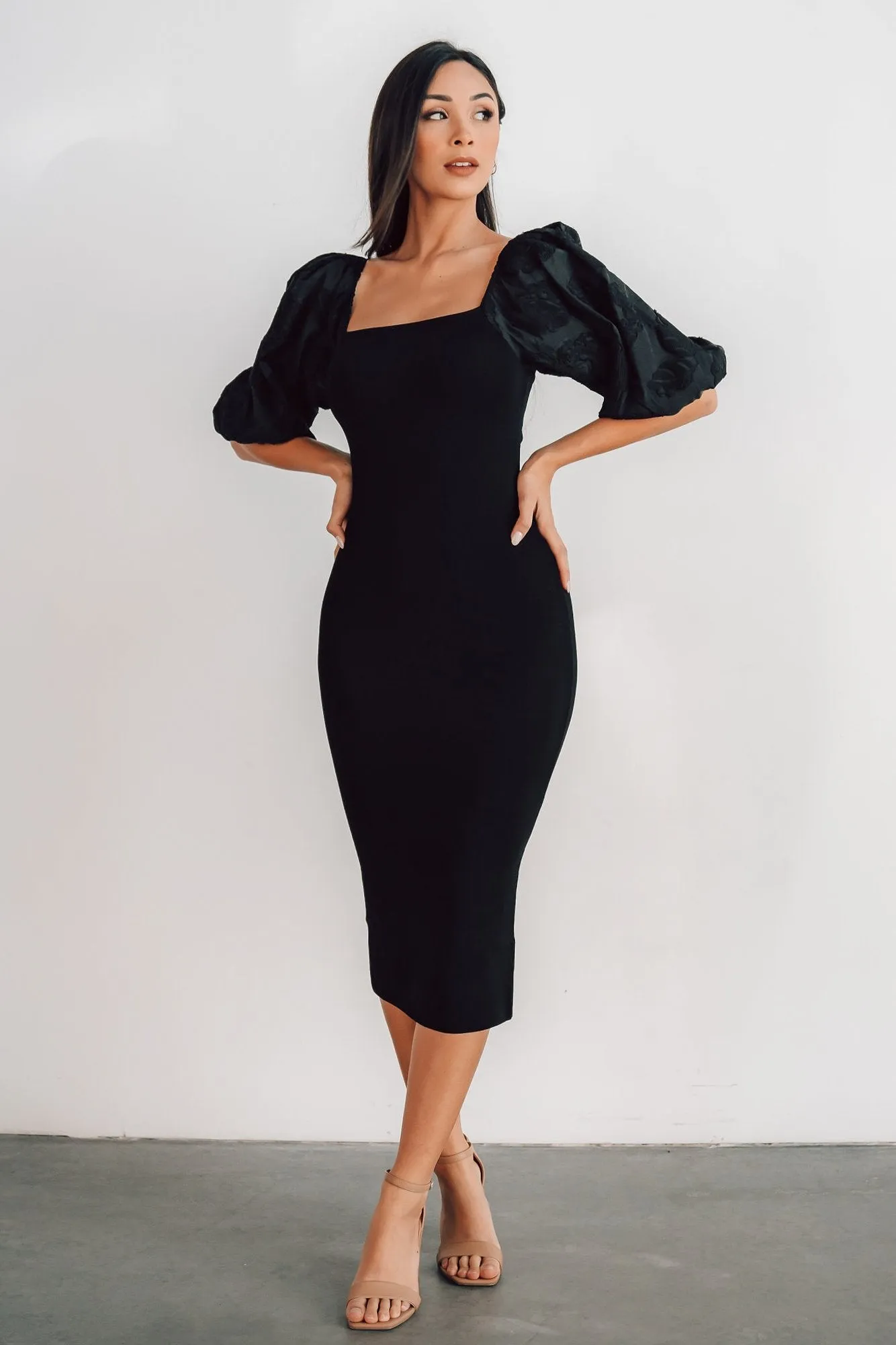 Weyland Bodycon Midi Dress | Black sold by Baltic Born