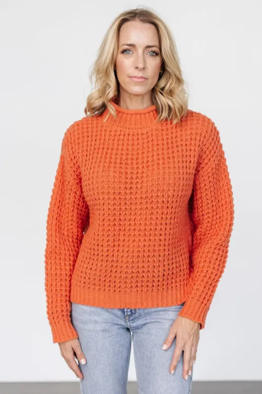 Syracuse Chunky Knit Sweater | Orange sold by Baltic Born