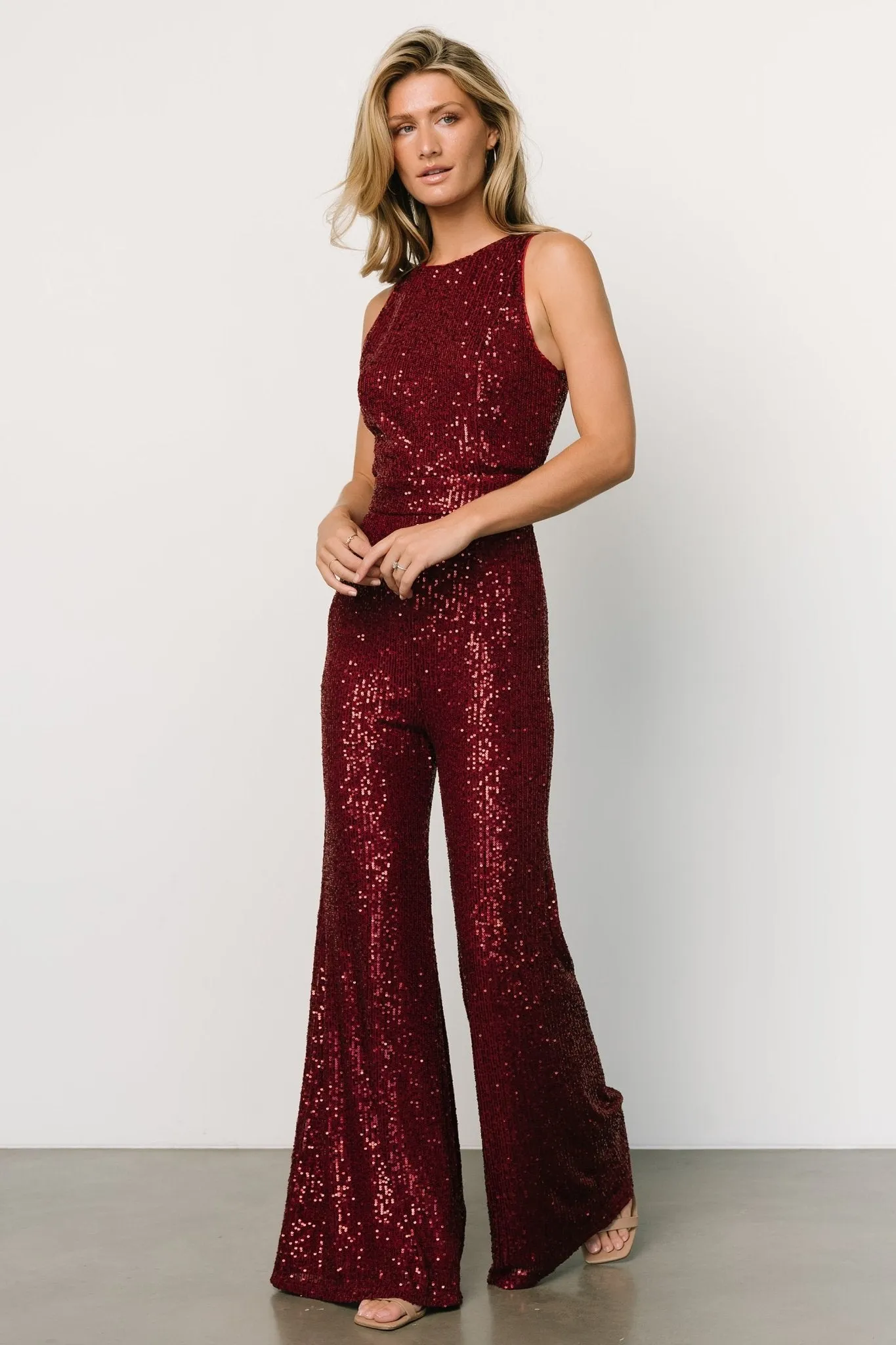 Hillary Sequin Jumpsuit | Wine sold by Baltic Born product image thumbnail 4