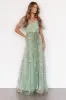 Marseille Embossed Maxi Dress | Sage Floral sold by Baltic Born