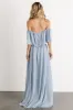 Diana Off Shoulder Maxi Dress | Light Blue sold by Baltic Born