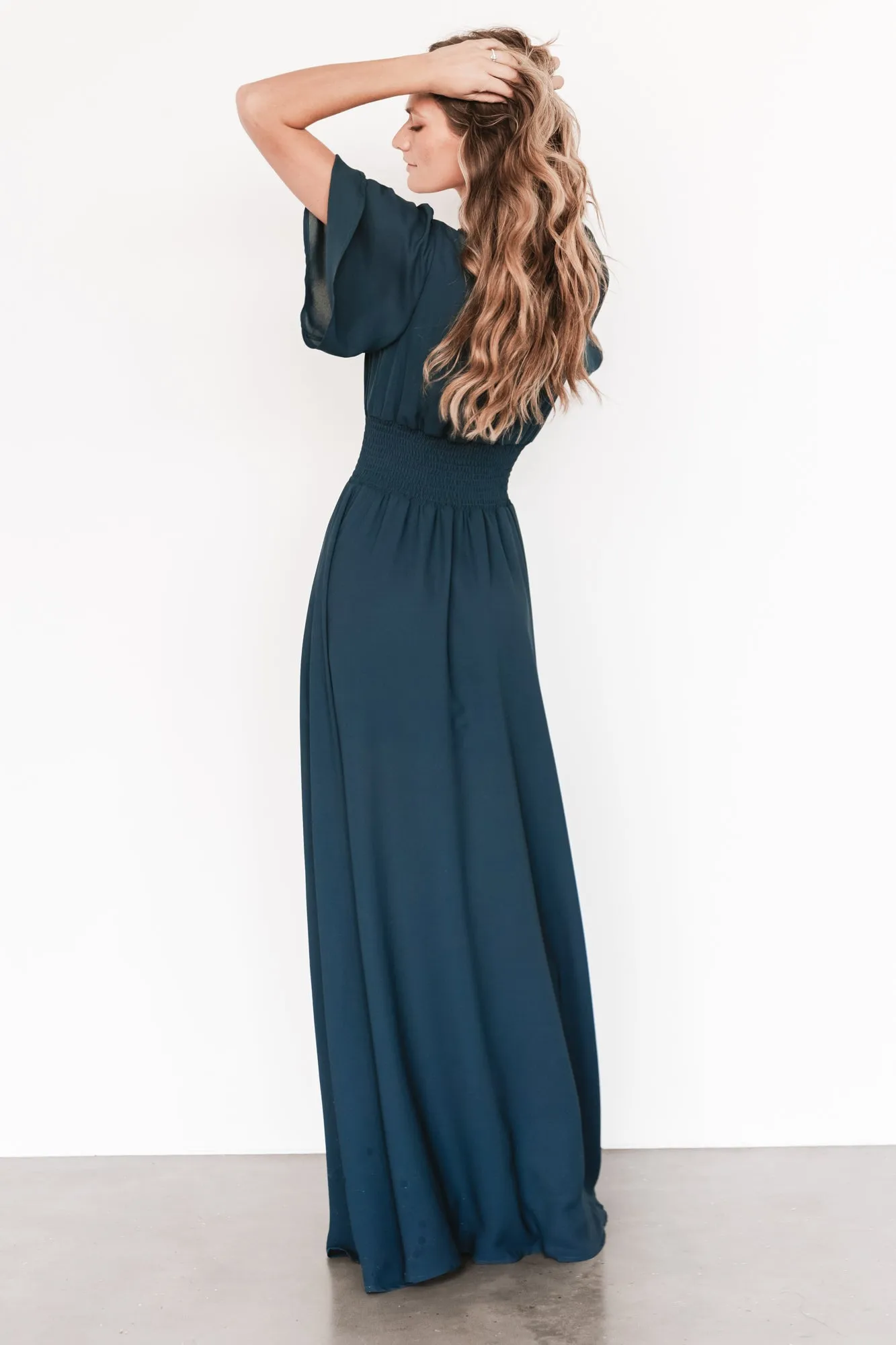 Verona Smocked Maxi Dress | Topaz sold by Baltic Born product image thumbnail 5