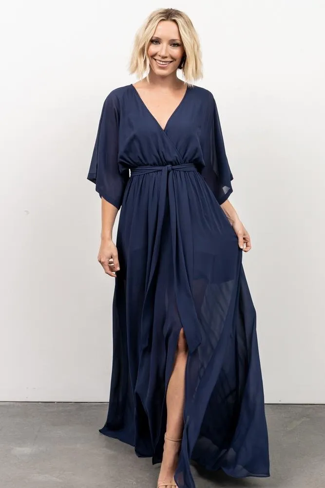 Kia Kimono Maxi Dress | Navy sold by Baltic Born product image thumbnail 4
