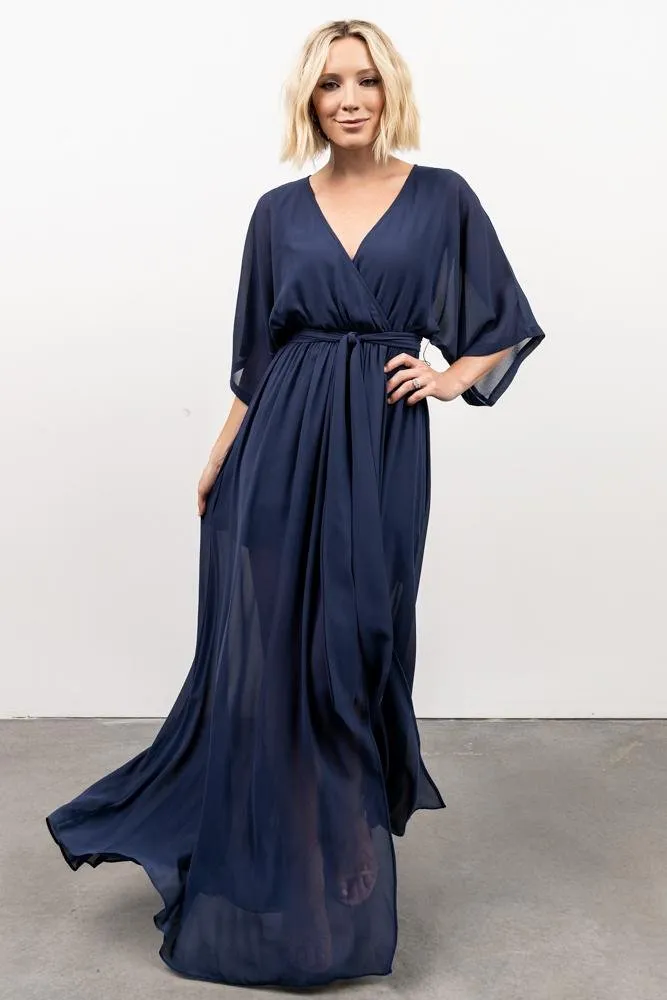 Kia Kimono Maxi Dress | Navy sold by Baltic Born