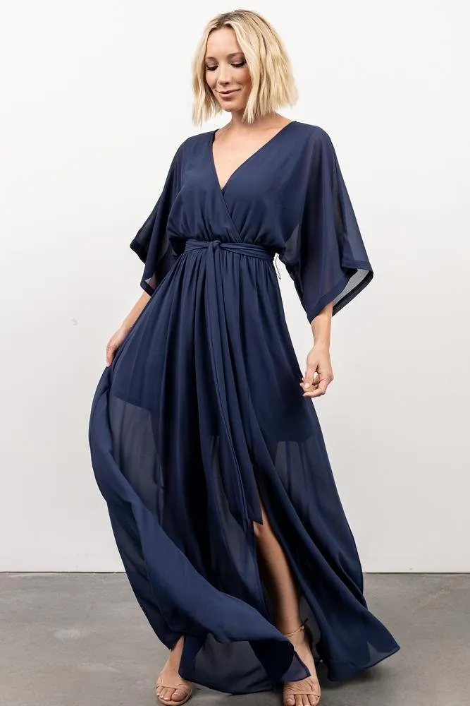 Kia Kimono Maxi Dress | Navy sold by Baltic Born product image thumbnail 5