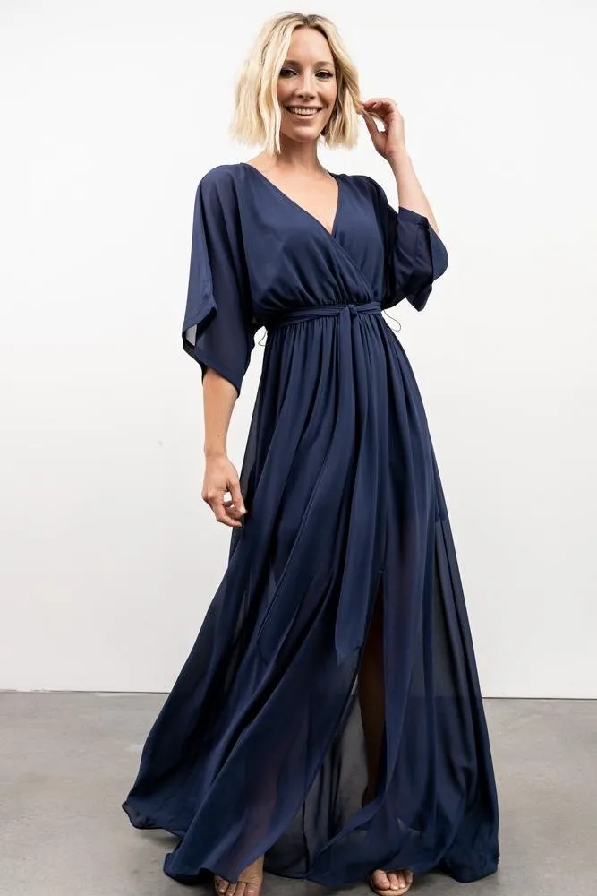 Kia Kimono Maxi Dress | Navy sold by Baltic Born product image thumbnail 2