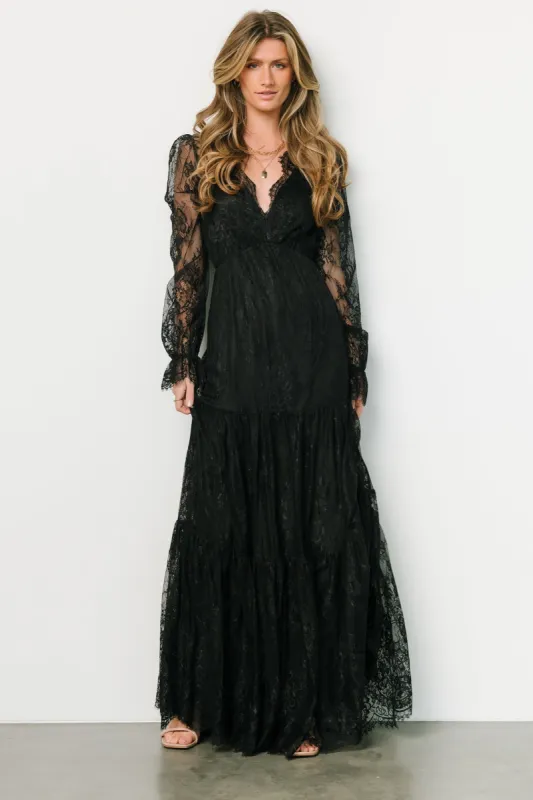 Gloria Lace Maxi Dress | Black sold by Baltic Born