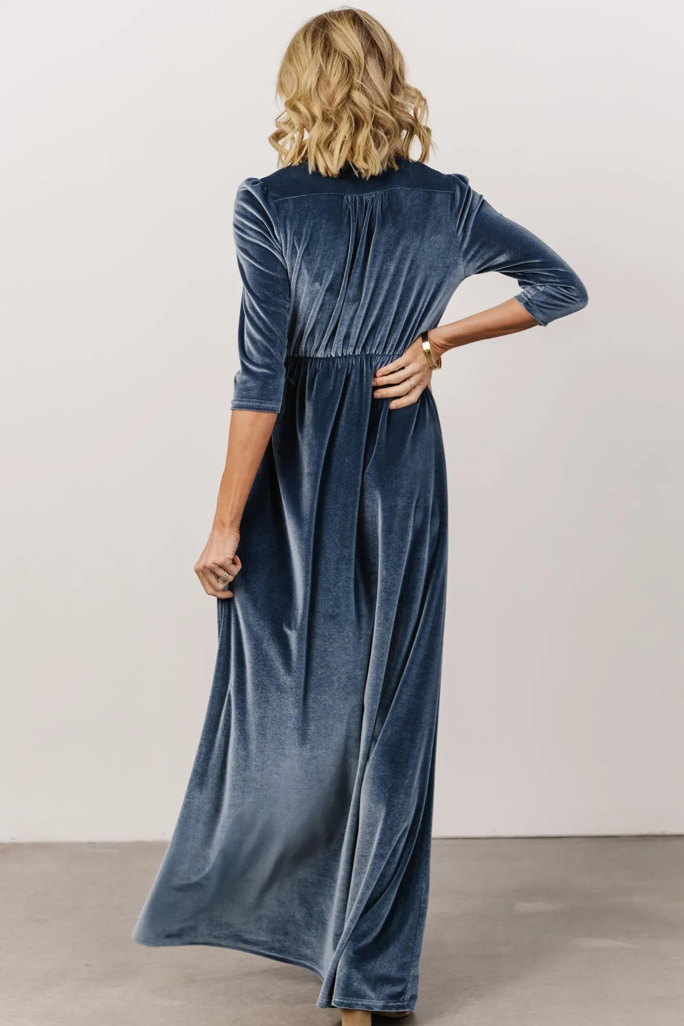 Sofia Velvet Maxi Dress | Blue sold by Baltic Born product image thumbnail 2