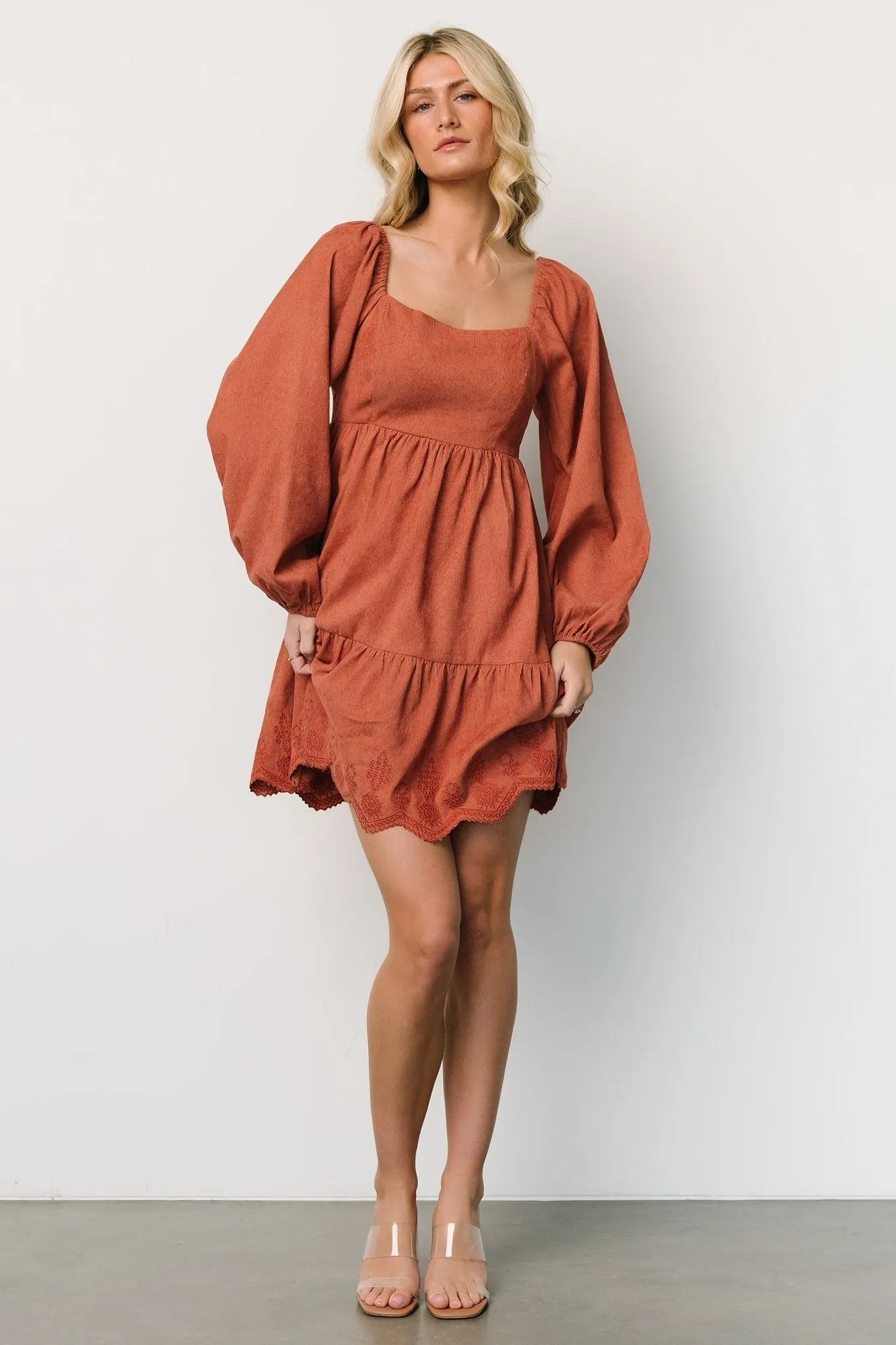 Sundsvall Short Dress | Dusty Clay sold by Baltic Born product image thumbnail 4