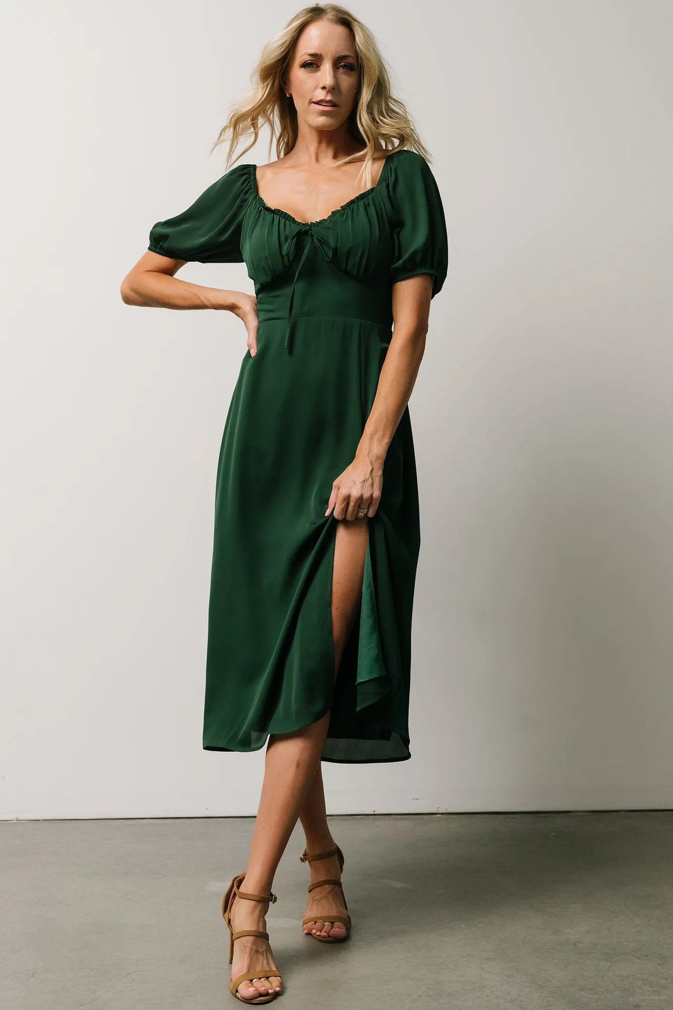 Cadence Midi Dress | Green sold by Baltic Born