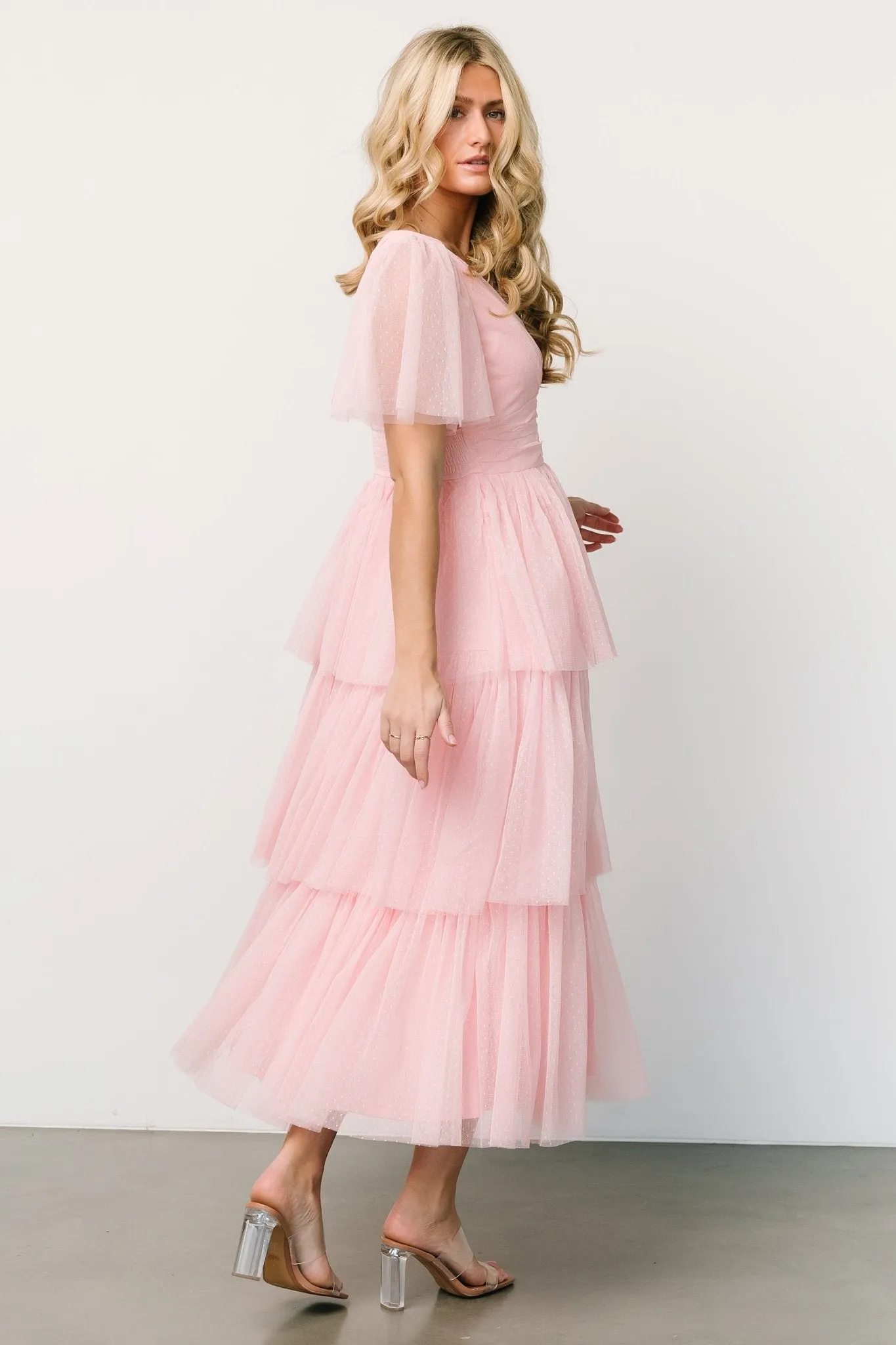 Starlet Tiered Maxi Dress | Blush sold by Baltic Born product image thumbnail 3