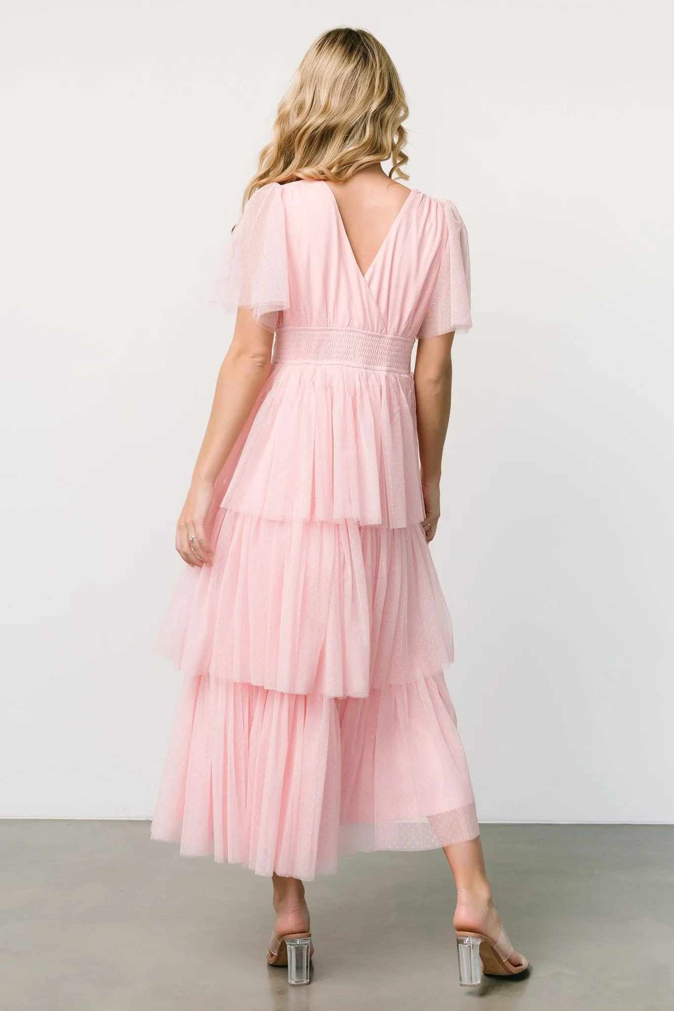 Starlet Tiered Maxi Dress | Blush sold by Baltic Born product image thumbnail 4
