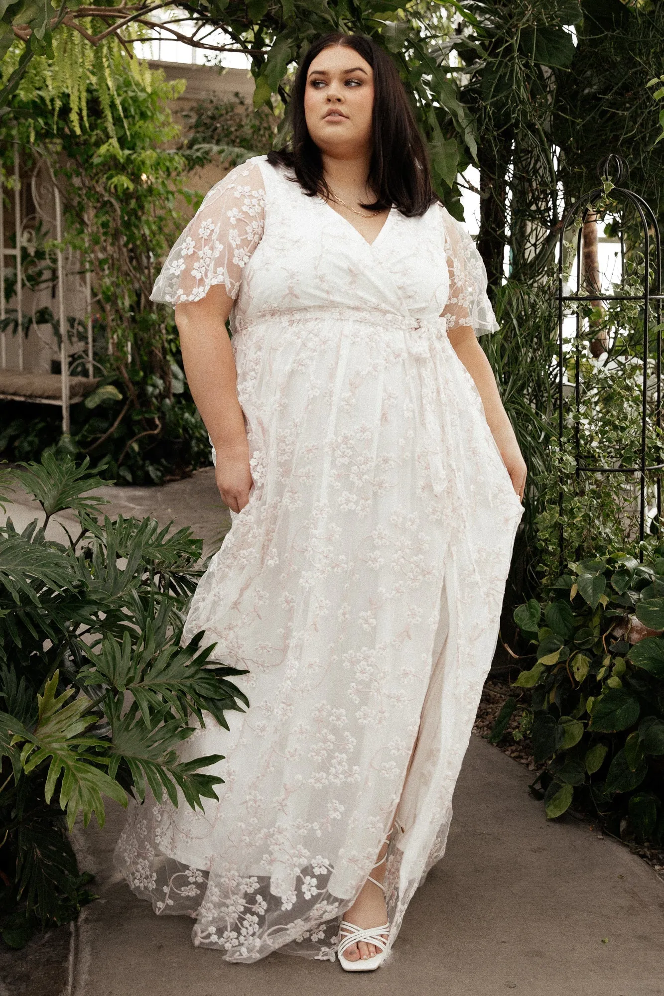 Marseille Embossed Maxi Dress | Cherry Blossom sold by Baltic Born product image thumbnail 3