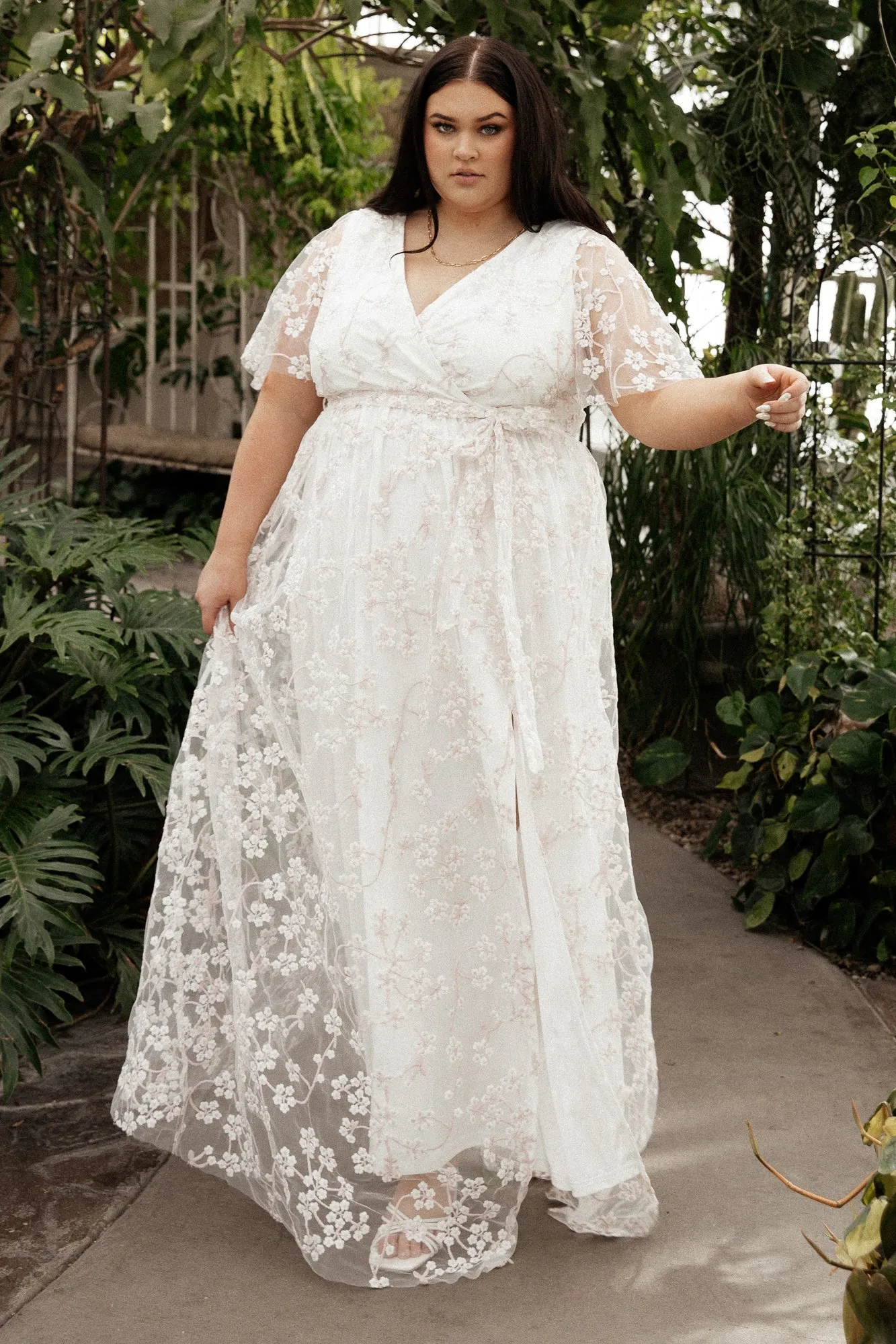 Marseille Embossed Maxi Dress | Cherry Blossom sold by Baltic Born product image thumbnail 5