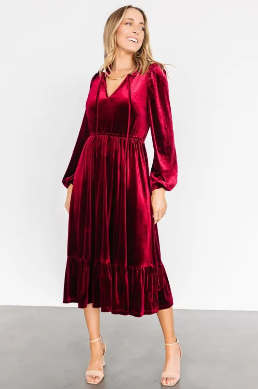 Amadora Velvet Dress | Wine sold by Baltic Born