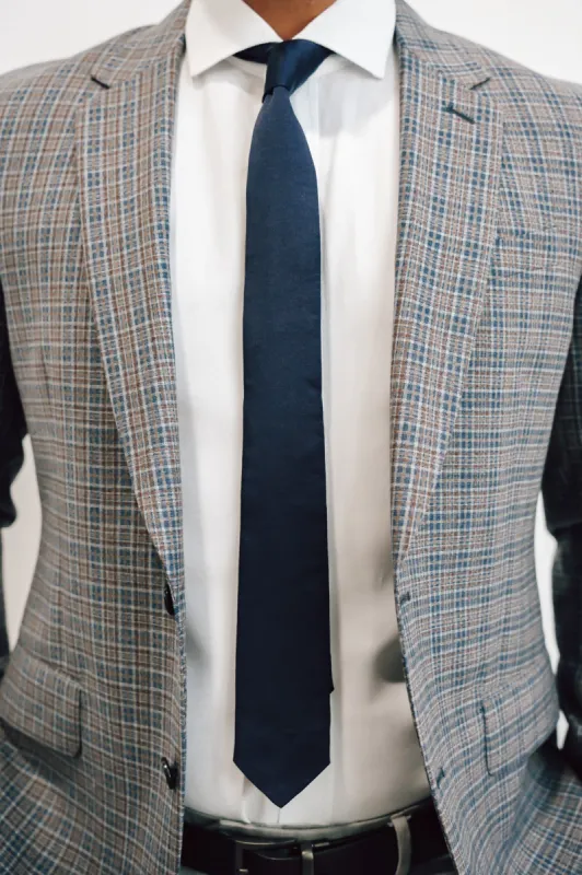 Classic Satin Tie | Navy sold by Baltic Born