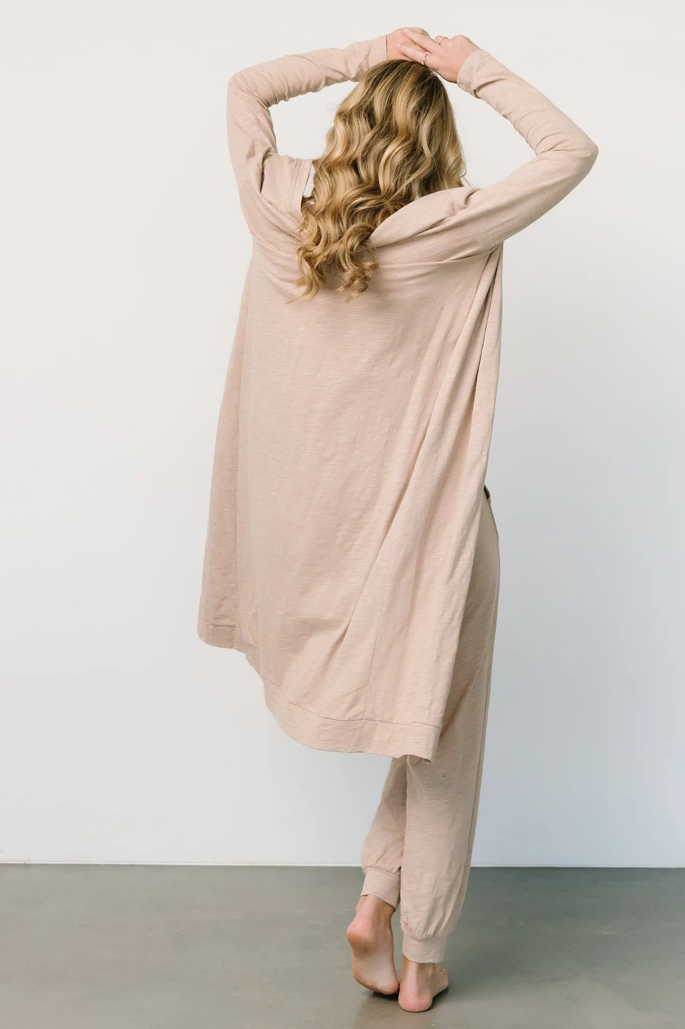 Janae Jumpsuit + Cardigan Set | Oatmeal sold by Baltic Born product image thumbnail 4