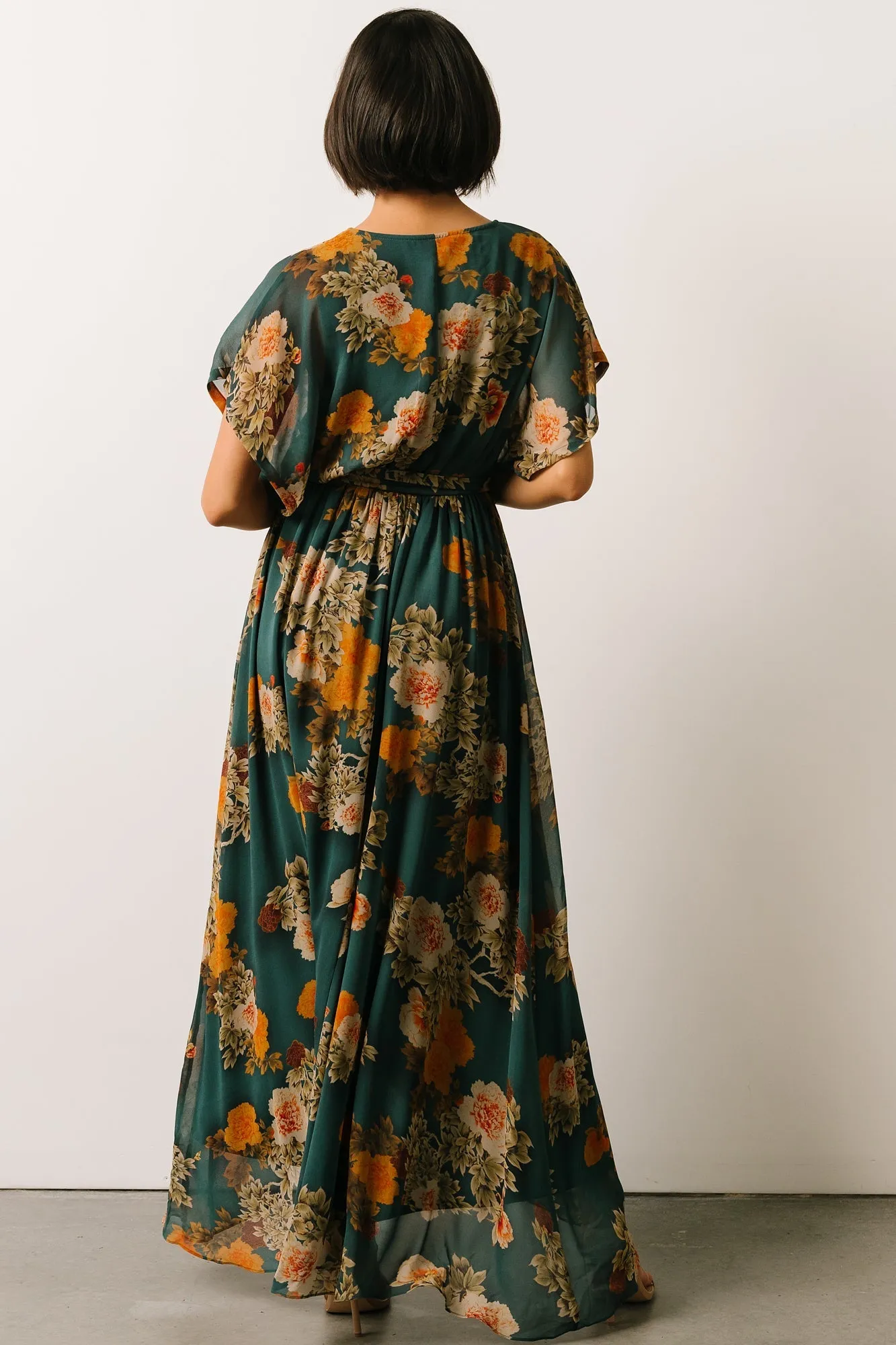 Madeline Maxi Dress | Jade Multi Floral sold by Baltic Born product image thumbnail 5