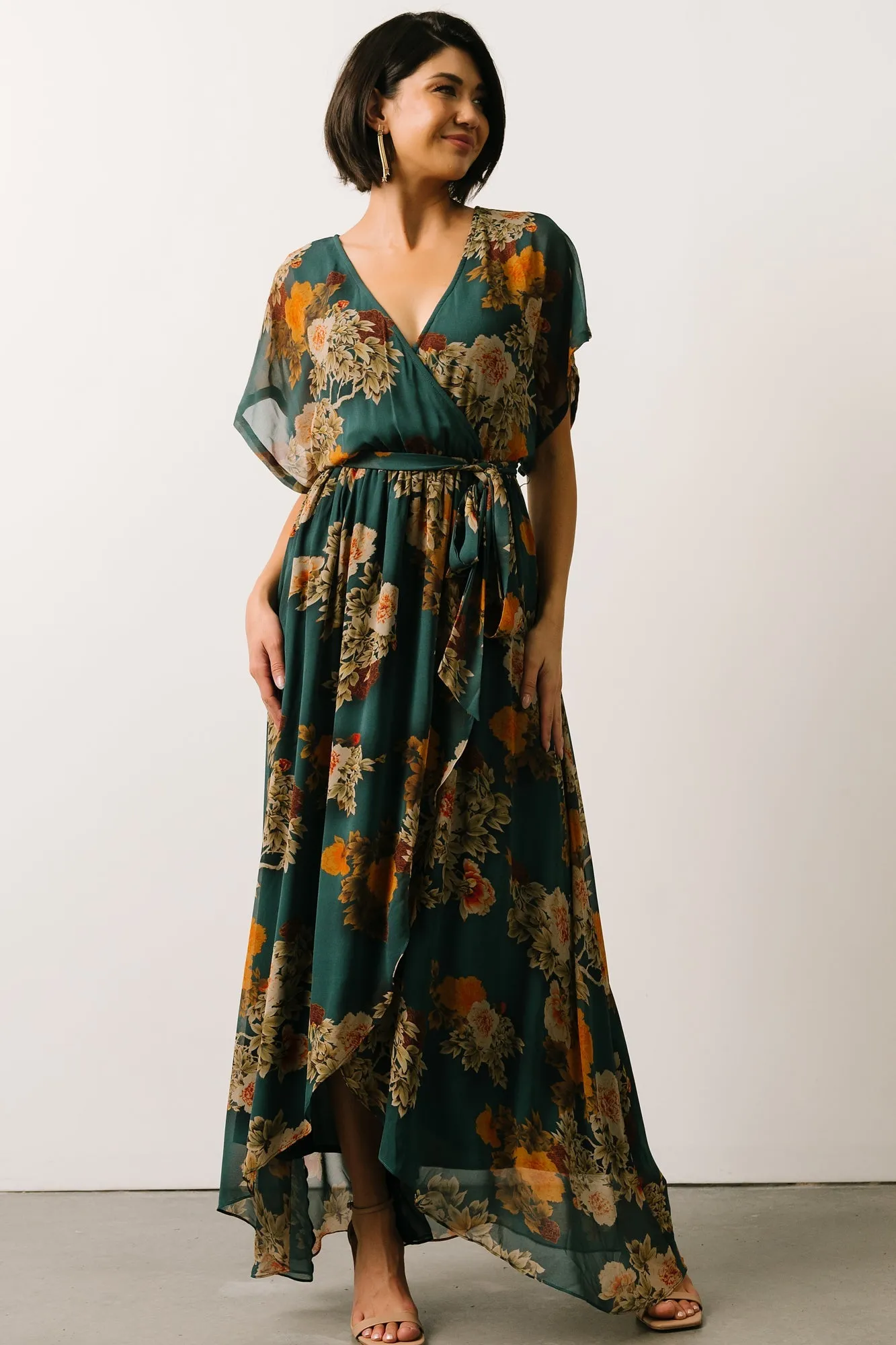 Madeline Maxi Dress | Jade Multi Floral sold by Baltic Born