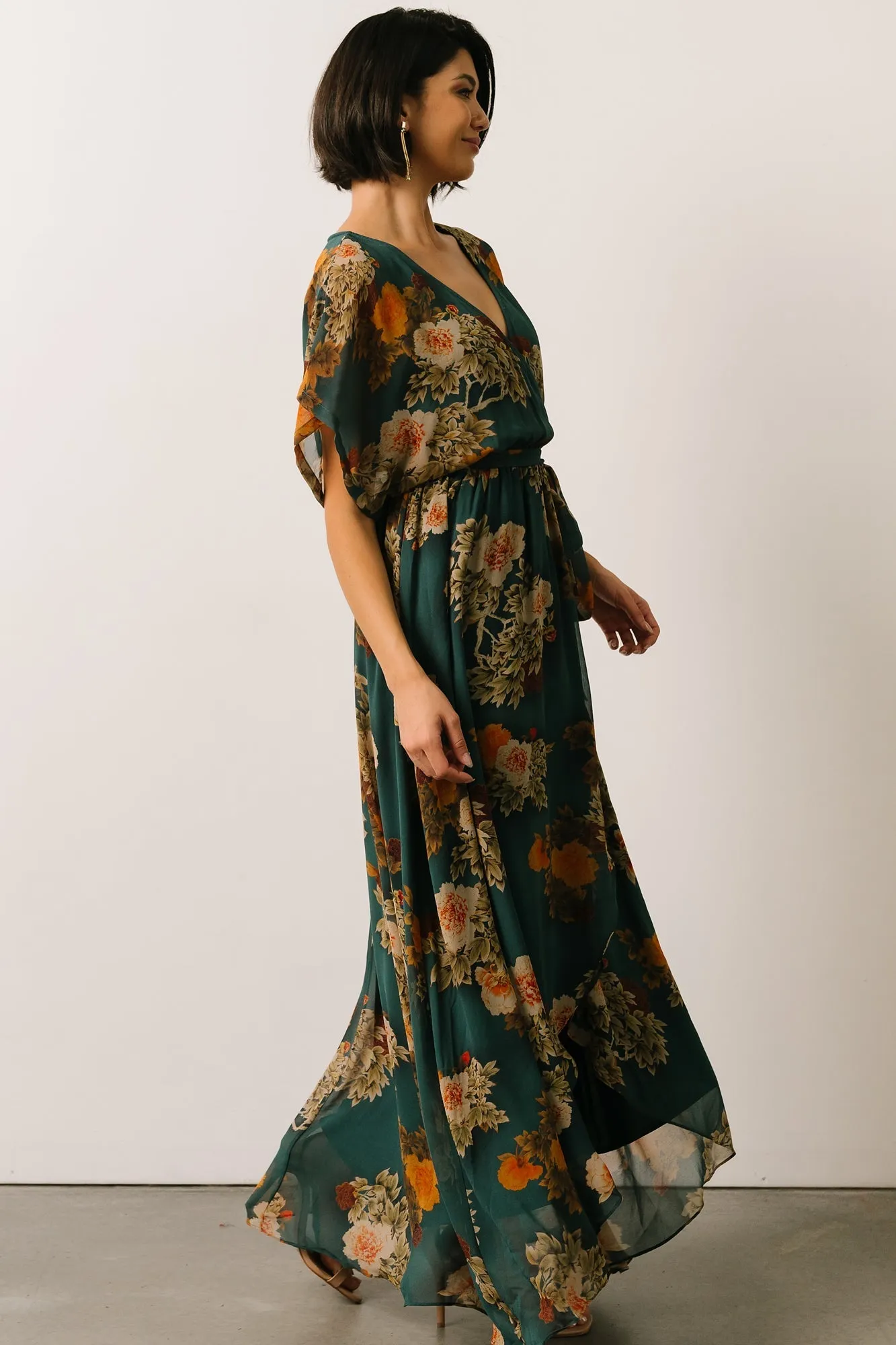 Madeline Maxi Dress | Jade Multi Floral sold by Baltic Born product image thumbnail 3