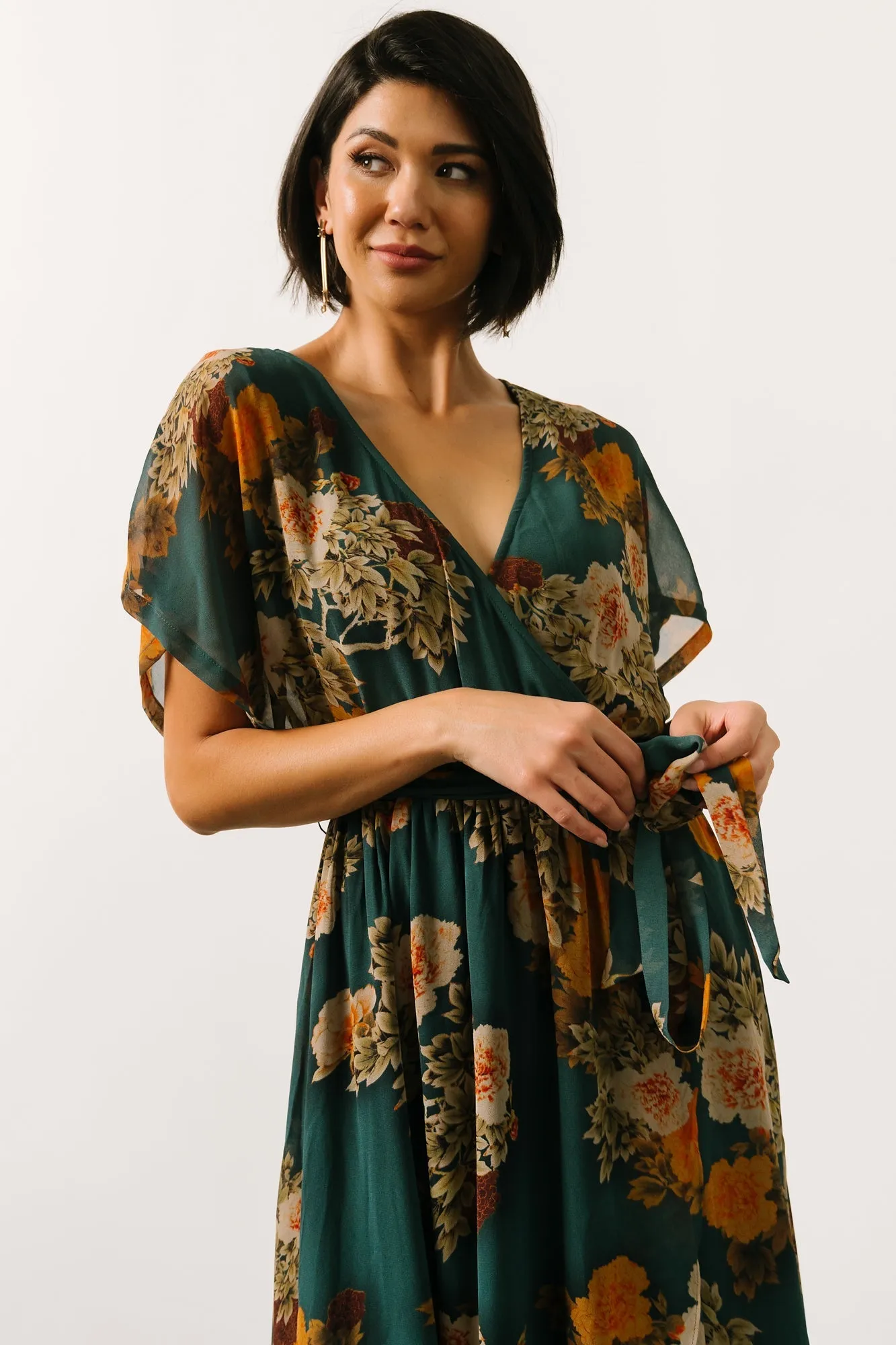 Madeline Maxi Dress | Jade Multi Floral sold by Baltic Born product image thumbnail 2