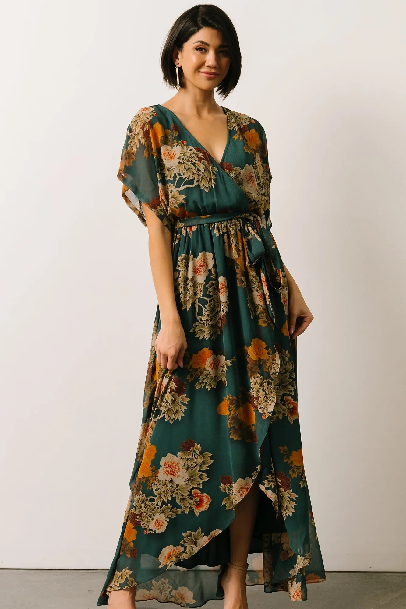 Madeline Maxi Dress | Jade Multi Floral sold by Baltic Born product image thumbnail 4