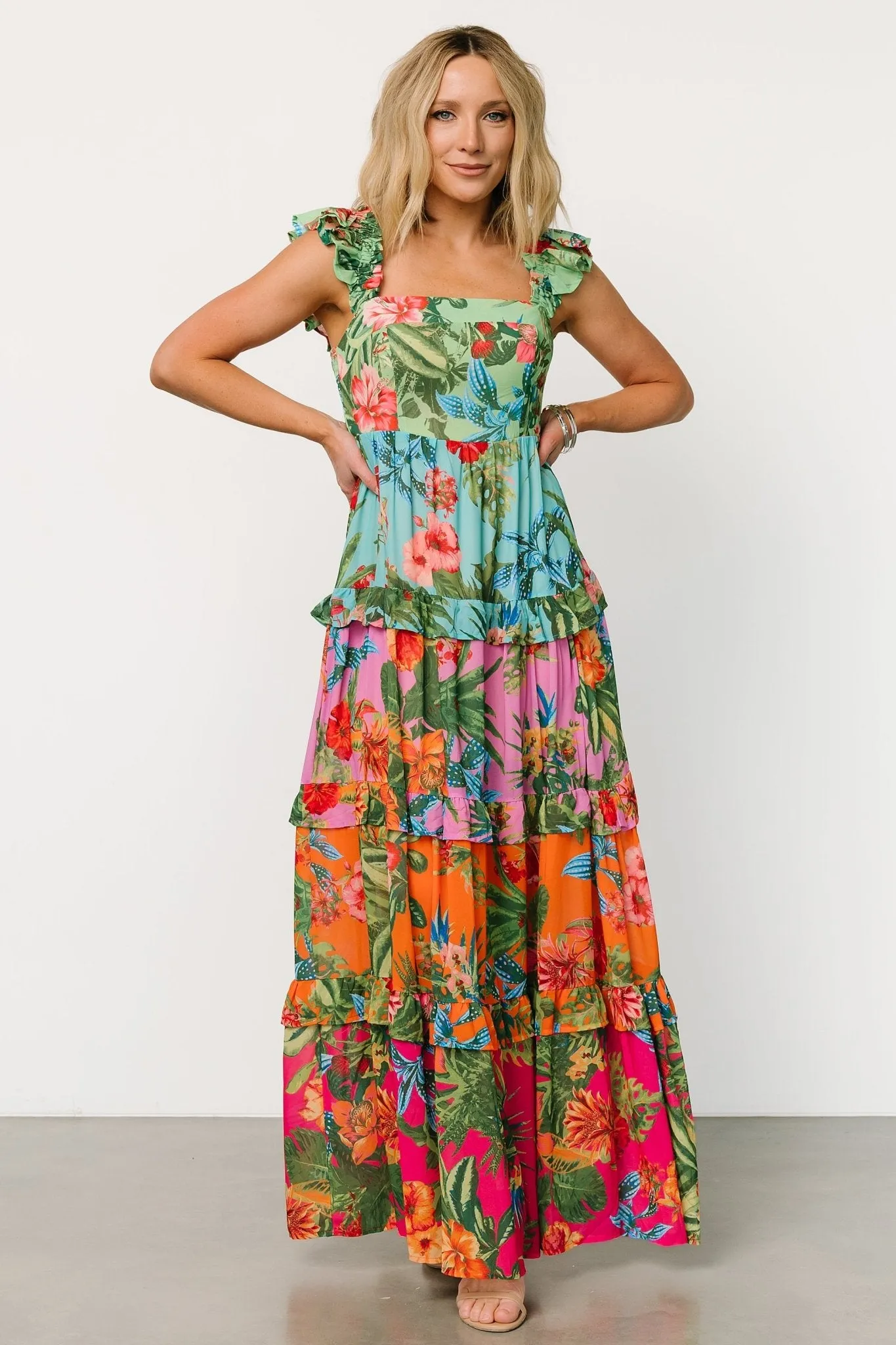 Sundara Tiered Maxi Dress | Multi sold by Baltic Born