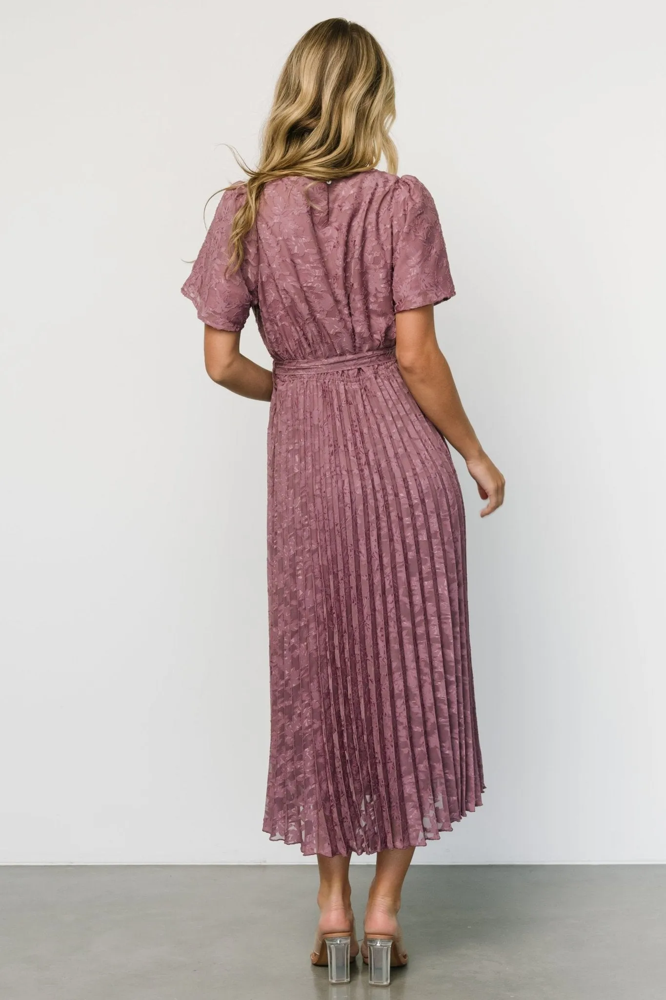 Mindy Pleated Dress | Vintage Plum sold by Baltic Born product image thumbnail 5
