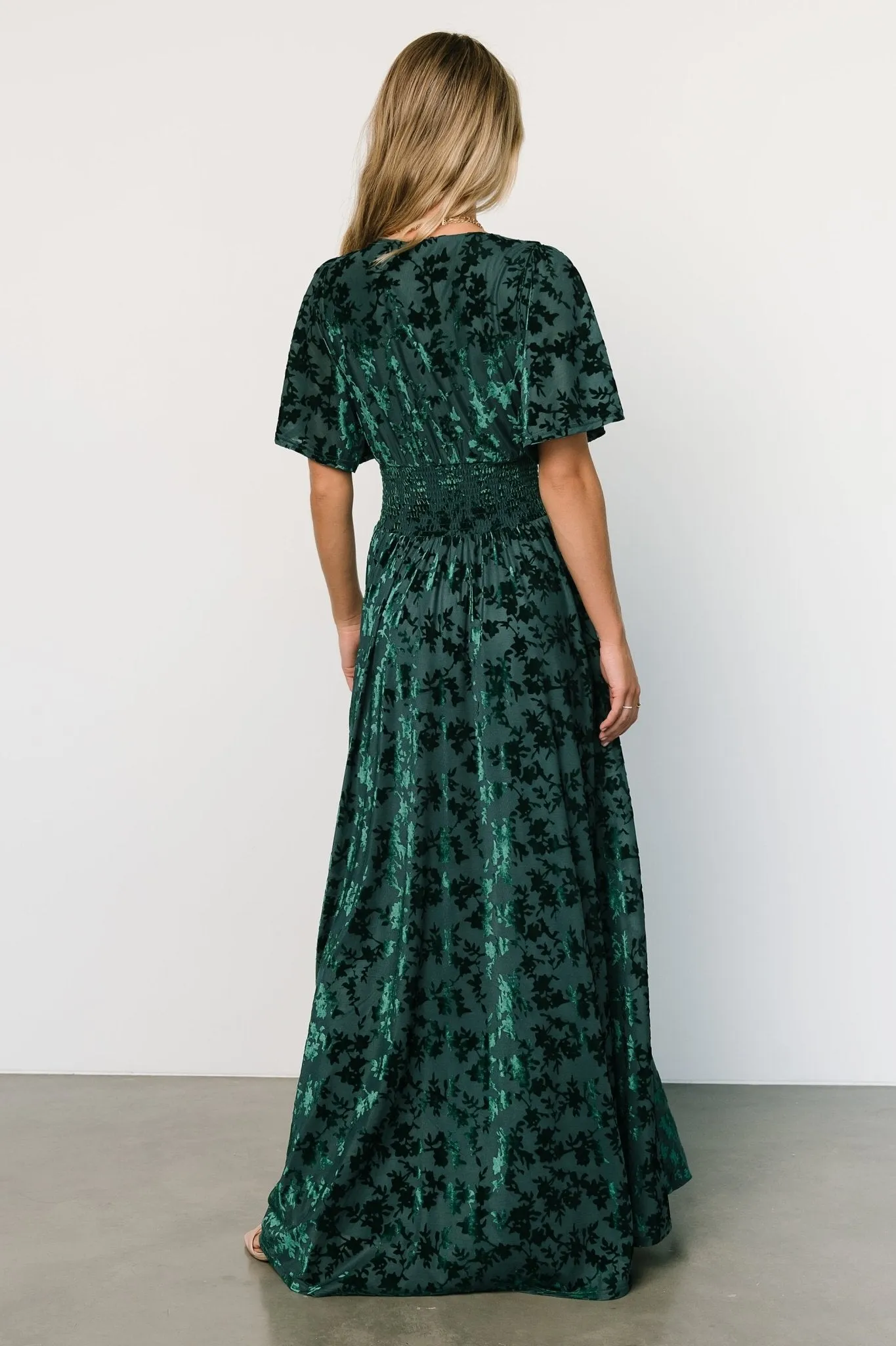 Veronica Velvet Maxi Dress | Green sold by Baltic Born product image thumbnail 5