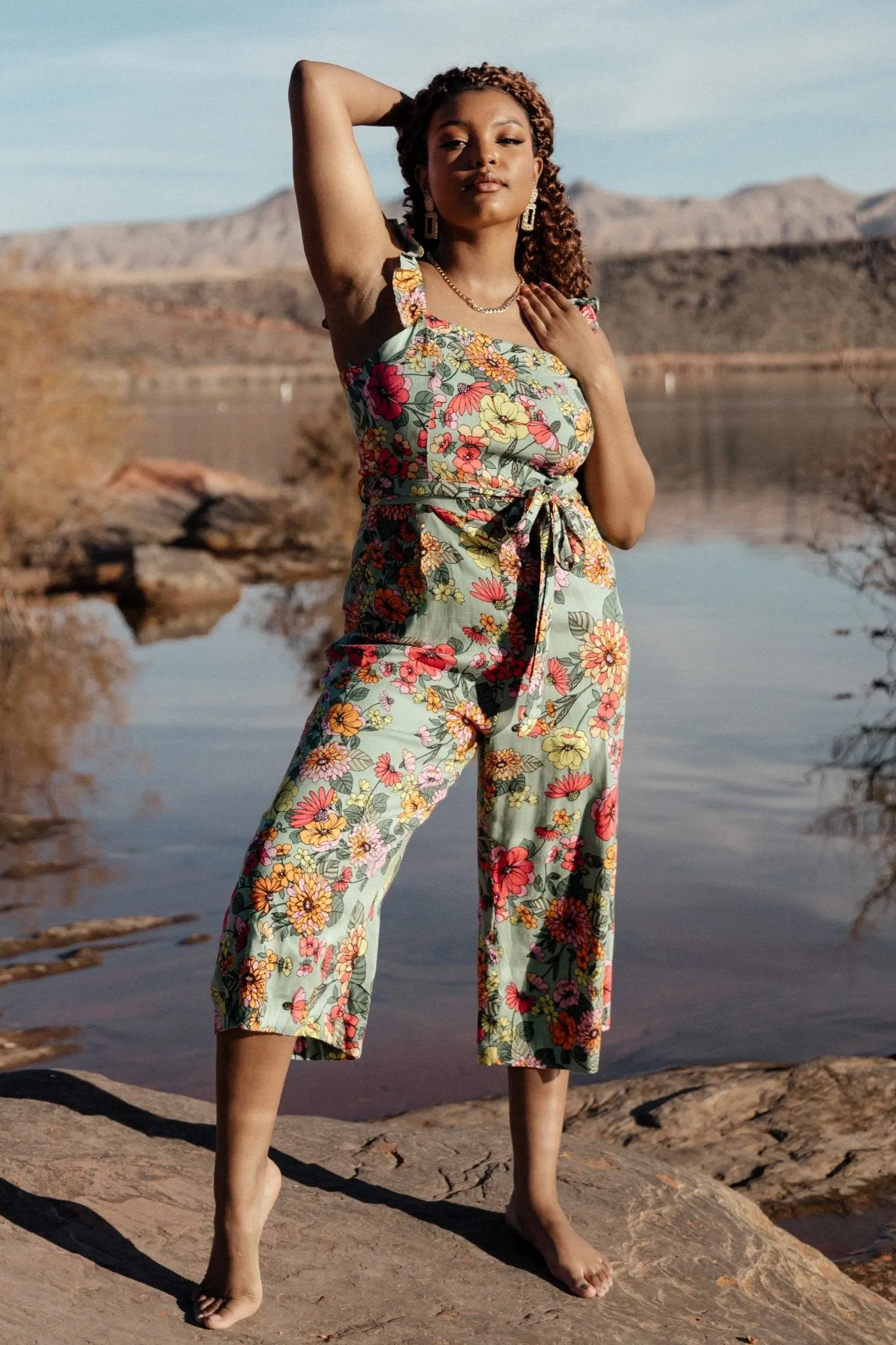 Gemma Jumpsuit | Sage Multi sold by Baltic Born